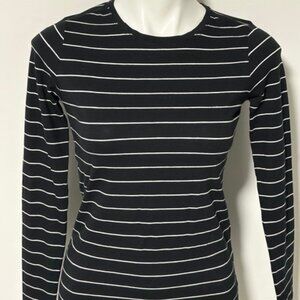 TIMELESS TEE BLACK AND WHITE STRIPED LONG SLEEVE TEE XXS
